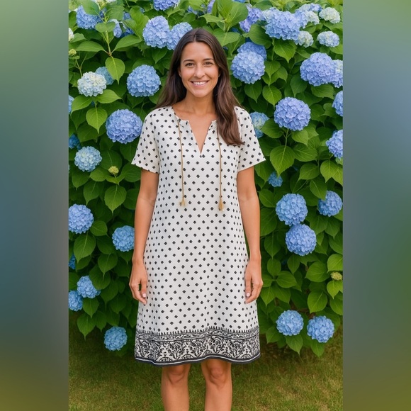 Vineyard Vines Fan Border Print Tunic Size 0 - Picture 1 of 9